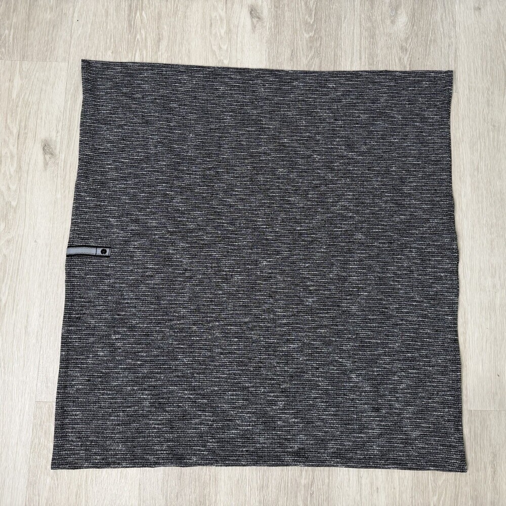 Lululemon Vinyasa Scarf Rulu Heathered Herringbone Heathered Black & White EUC